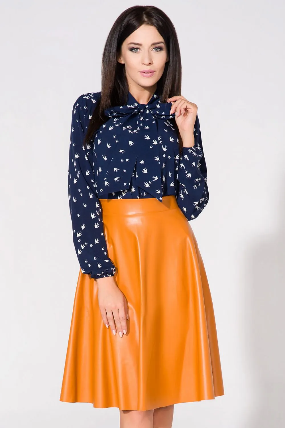 Bow Tie Neck Elegant Blouse