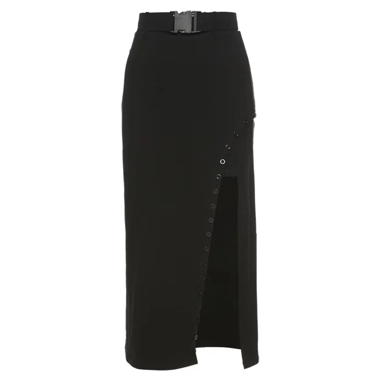 Buttons Buckle Belt Skirt