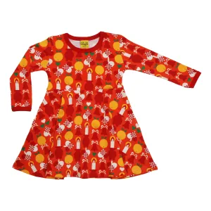 Candles Long Sleeve Skater Dress