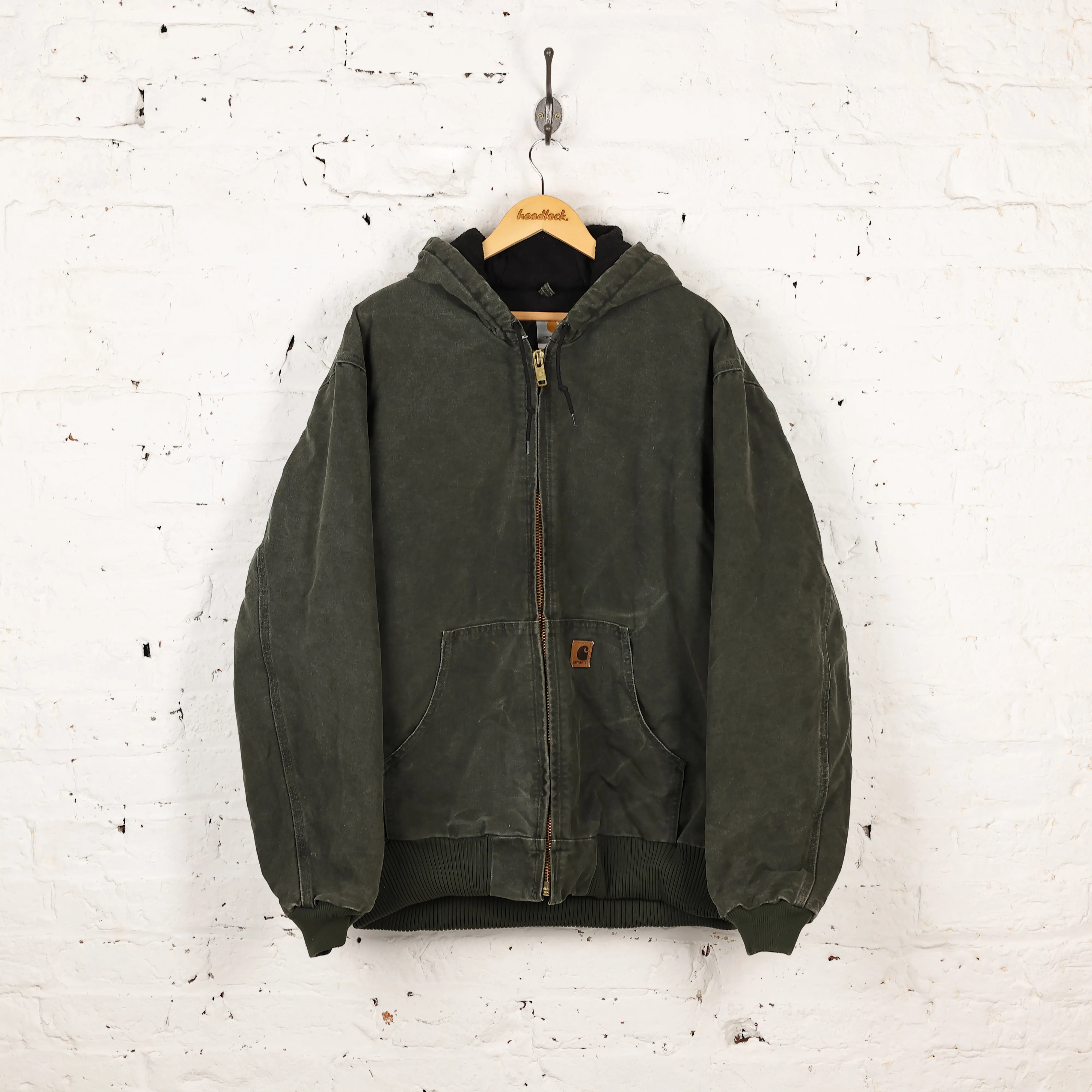 Carhartt Hooded Work Jacket - Green - XL