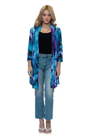 CHJ-3008 Open Front Duster Blazer Jacket