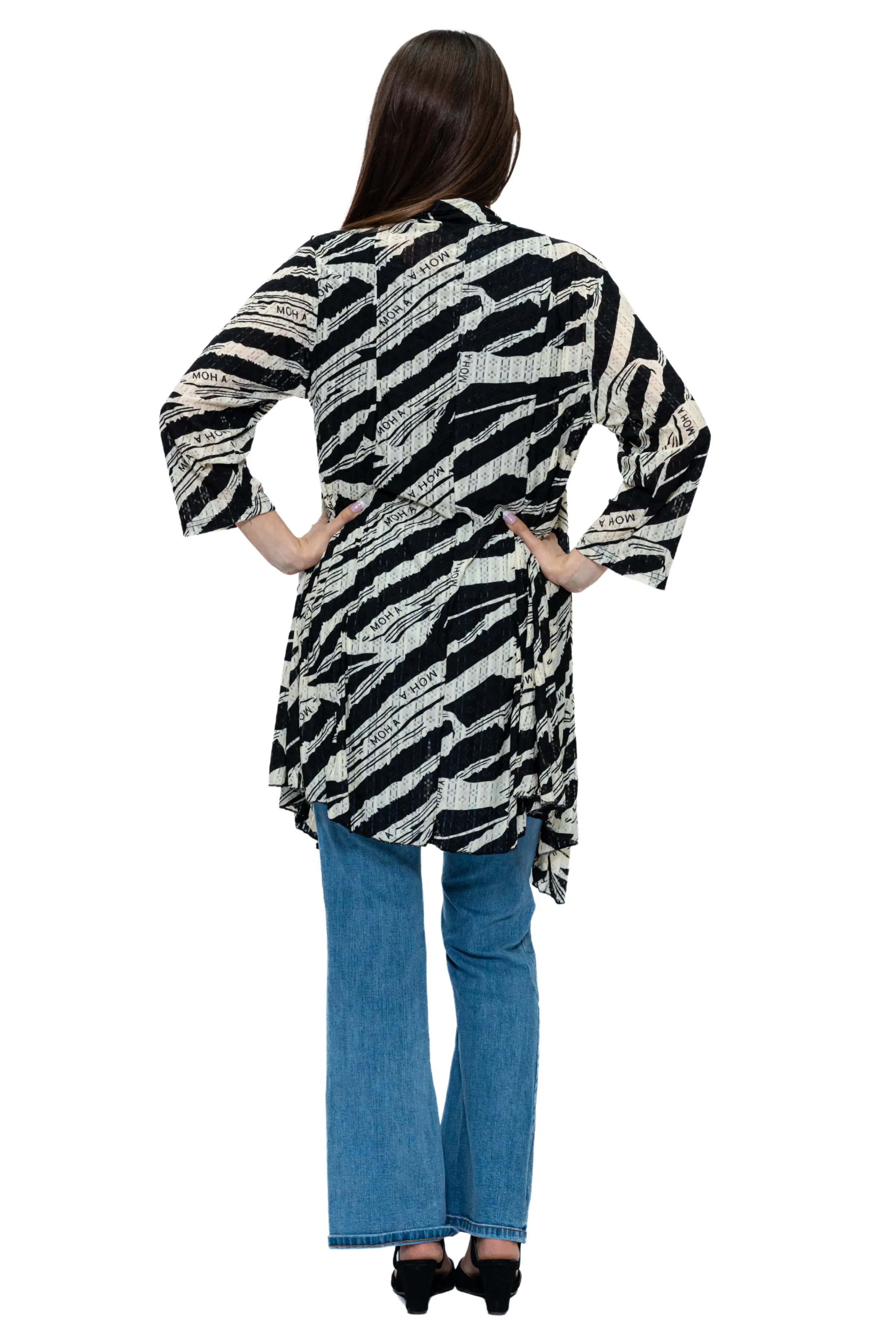 CHJ-3009 Open Front Duster Blazer Jacket