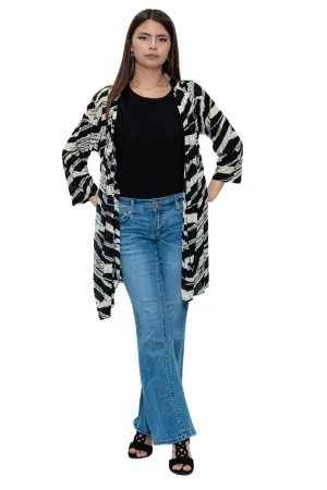 CHJ-3009 Open Front Duster Blazer Jacket
