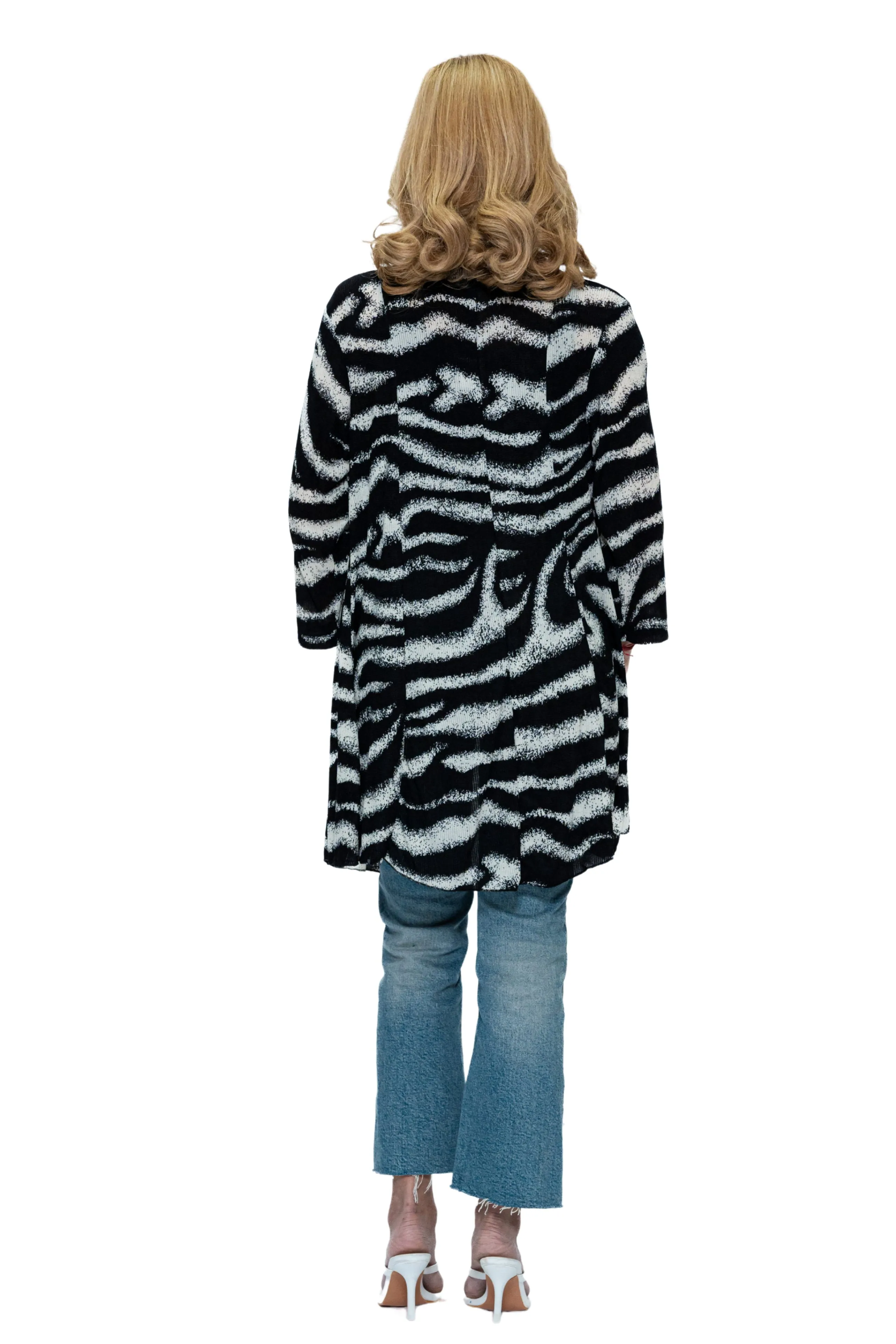 CHJ-3011 Open Front Duster Blazer Jacket
