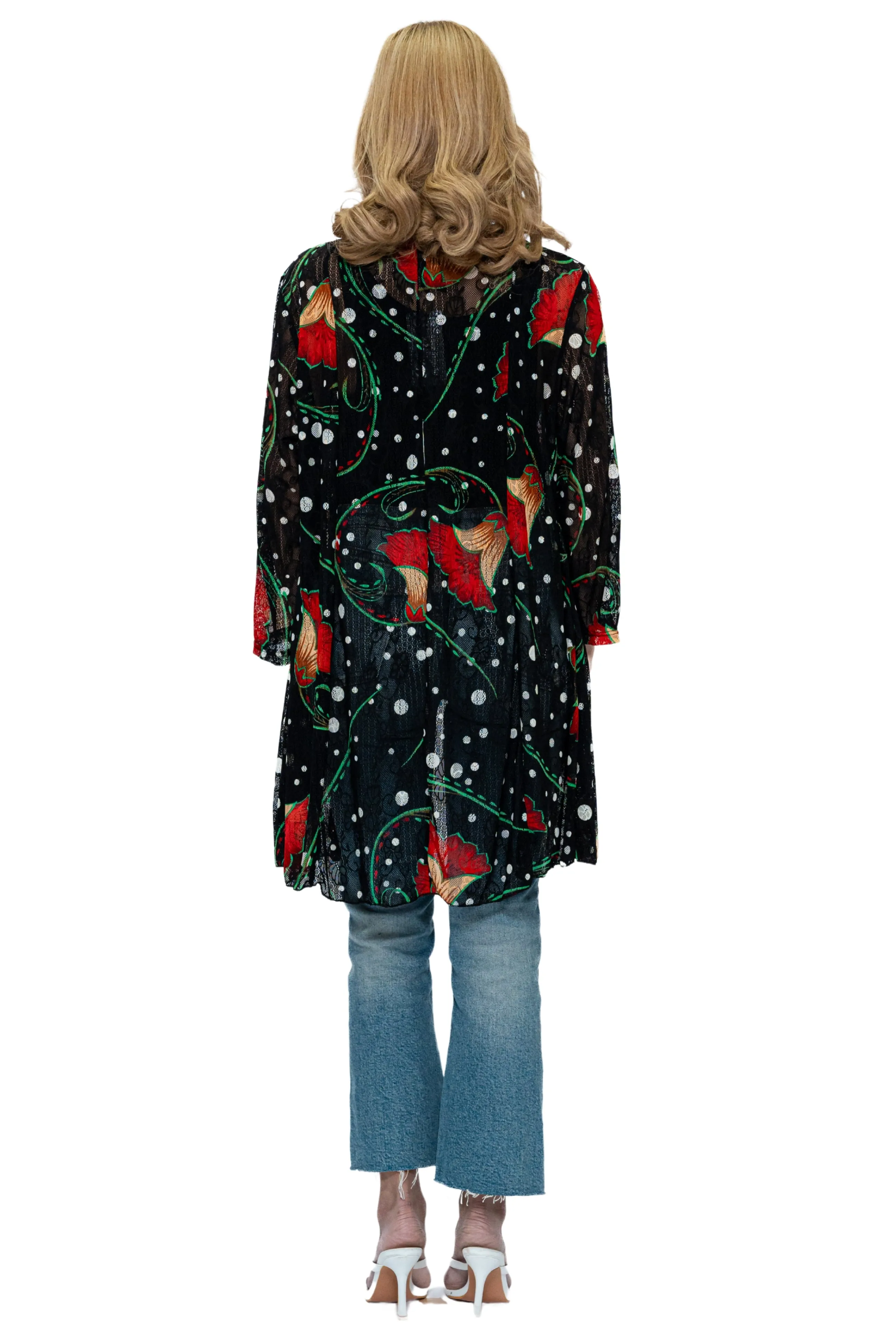 CHJ-3014 Open Front Duster Blazer Jacket