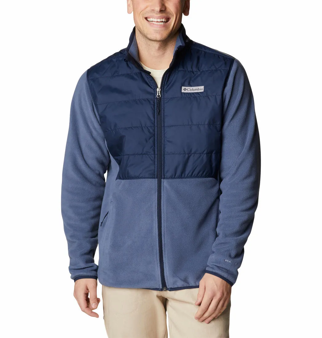 Columbia Men Navy Blue Basin Butte Full Zip Fleece Jacket