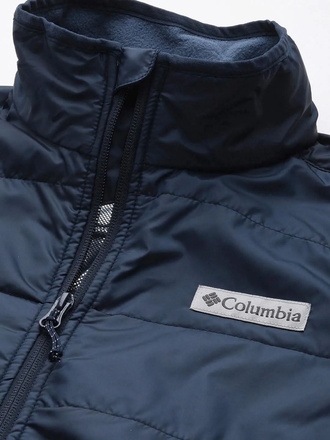 Columbia Men Navy Blue Basin Butte Full Zip Fleece Jacket