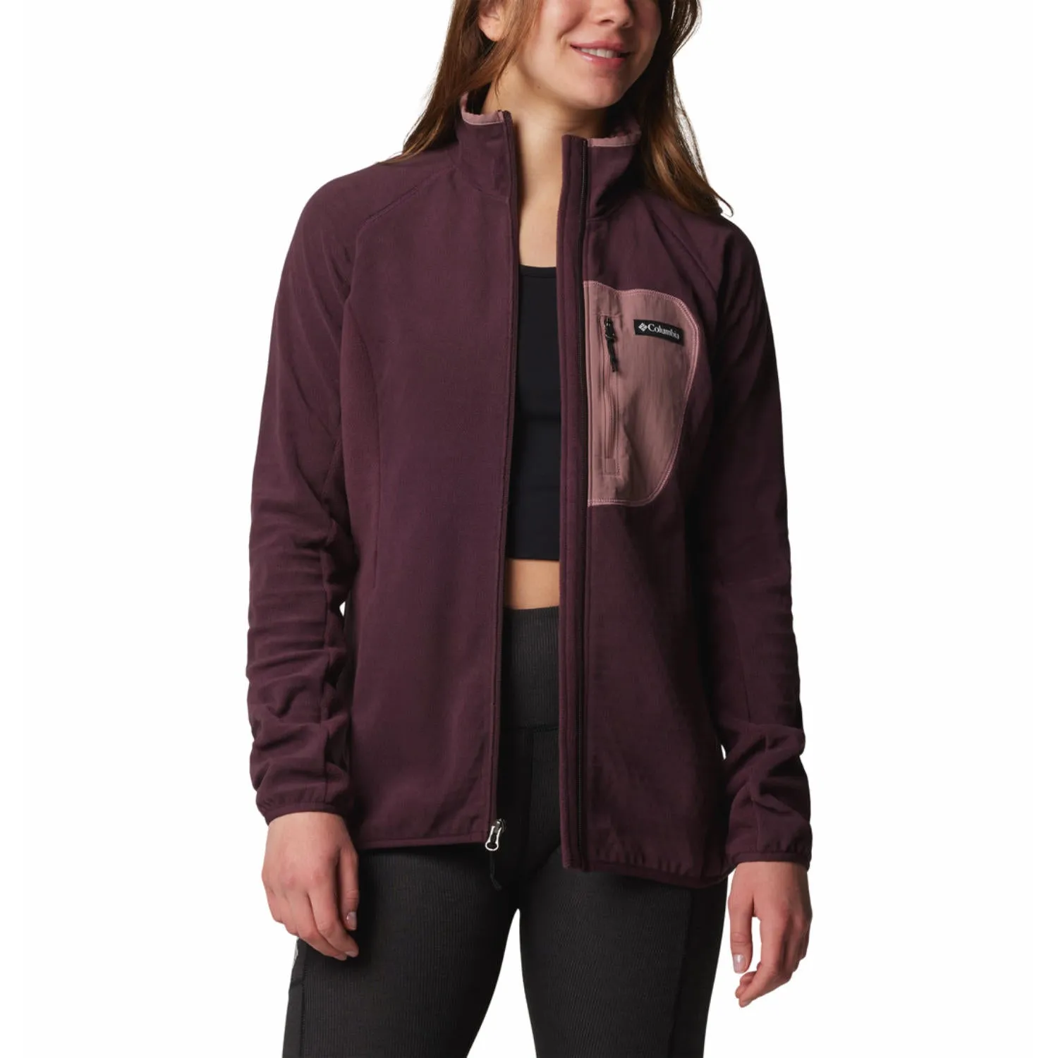 Columbia Womens Red Outdoor Tracks Full Zip II