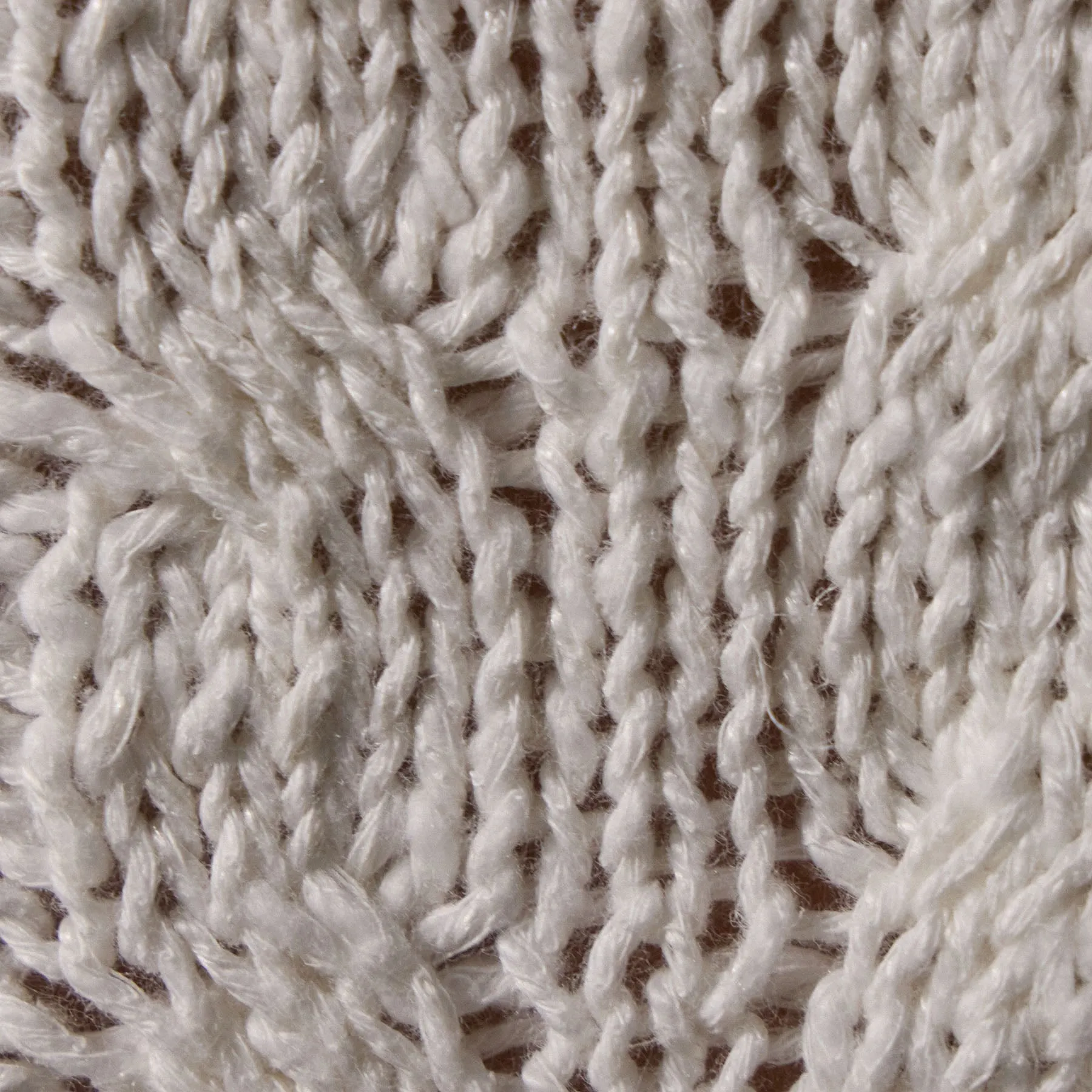 Cotton Linen Cable Knit Vest - White