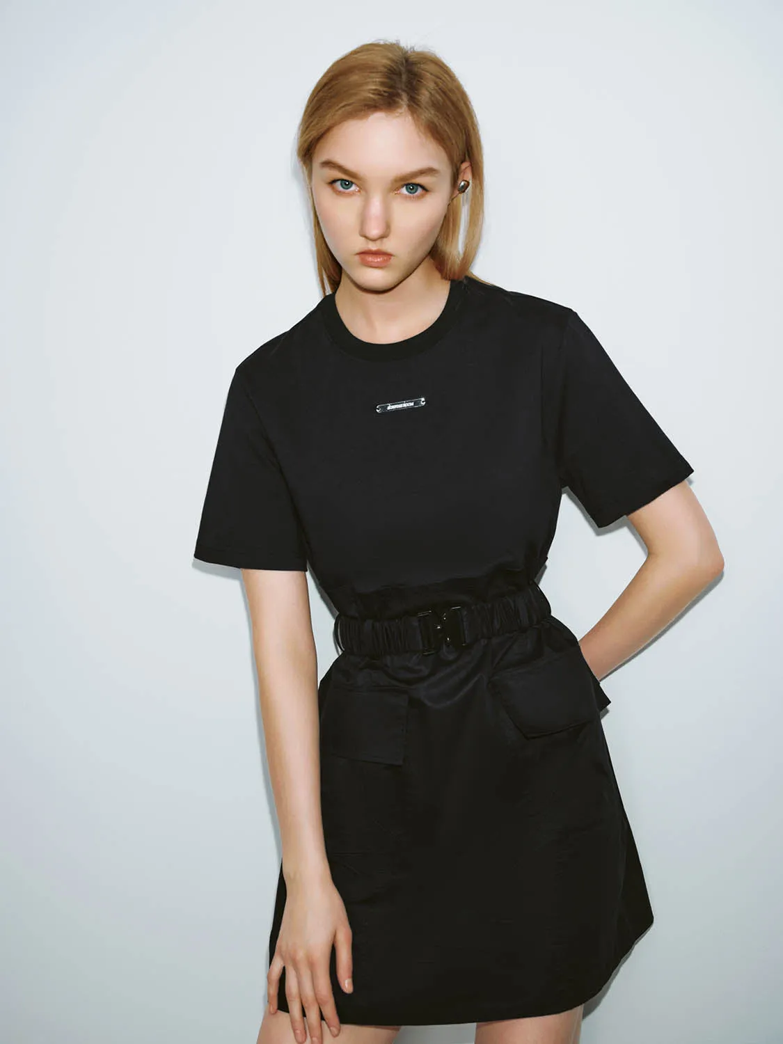 Crew Neck Skater Dresses