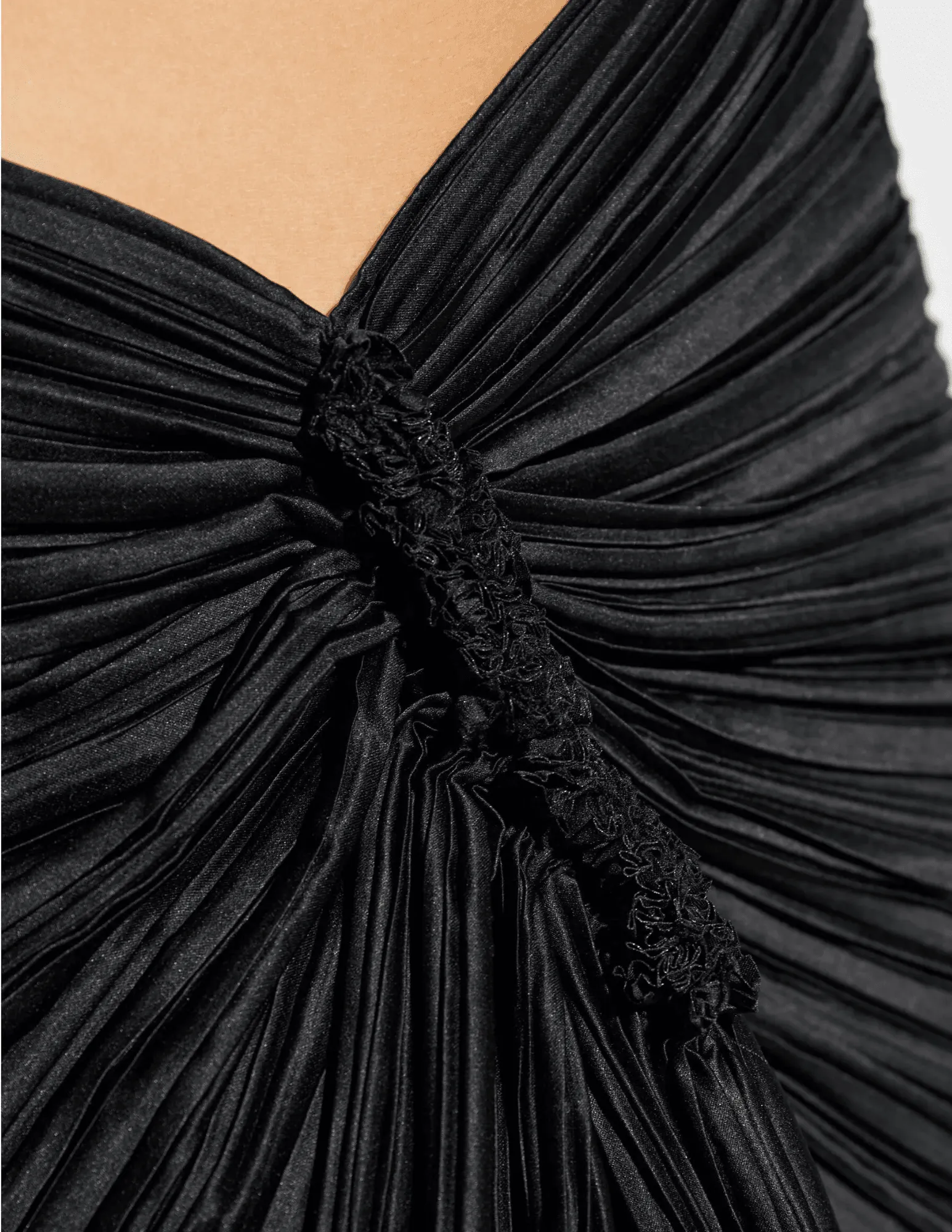 Cult Gaia Sanoma Pleated Satin Midi Skirt