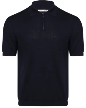 Dark Navy Quarter Zip Polo