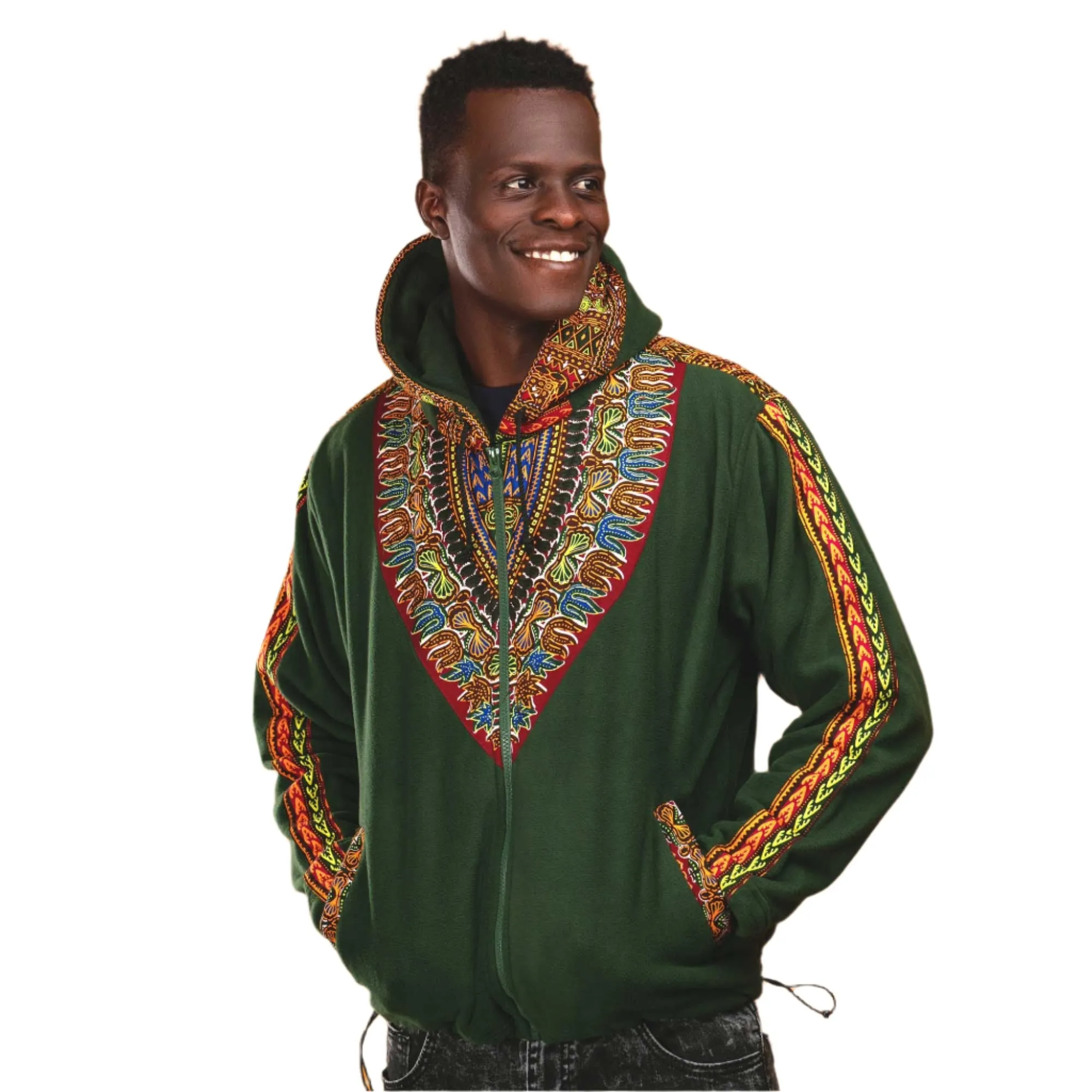 Dashiki Fleece Hoodie Jacket
