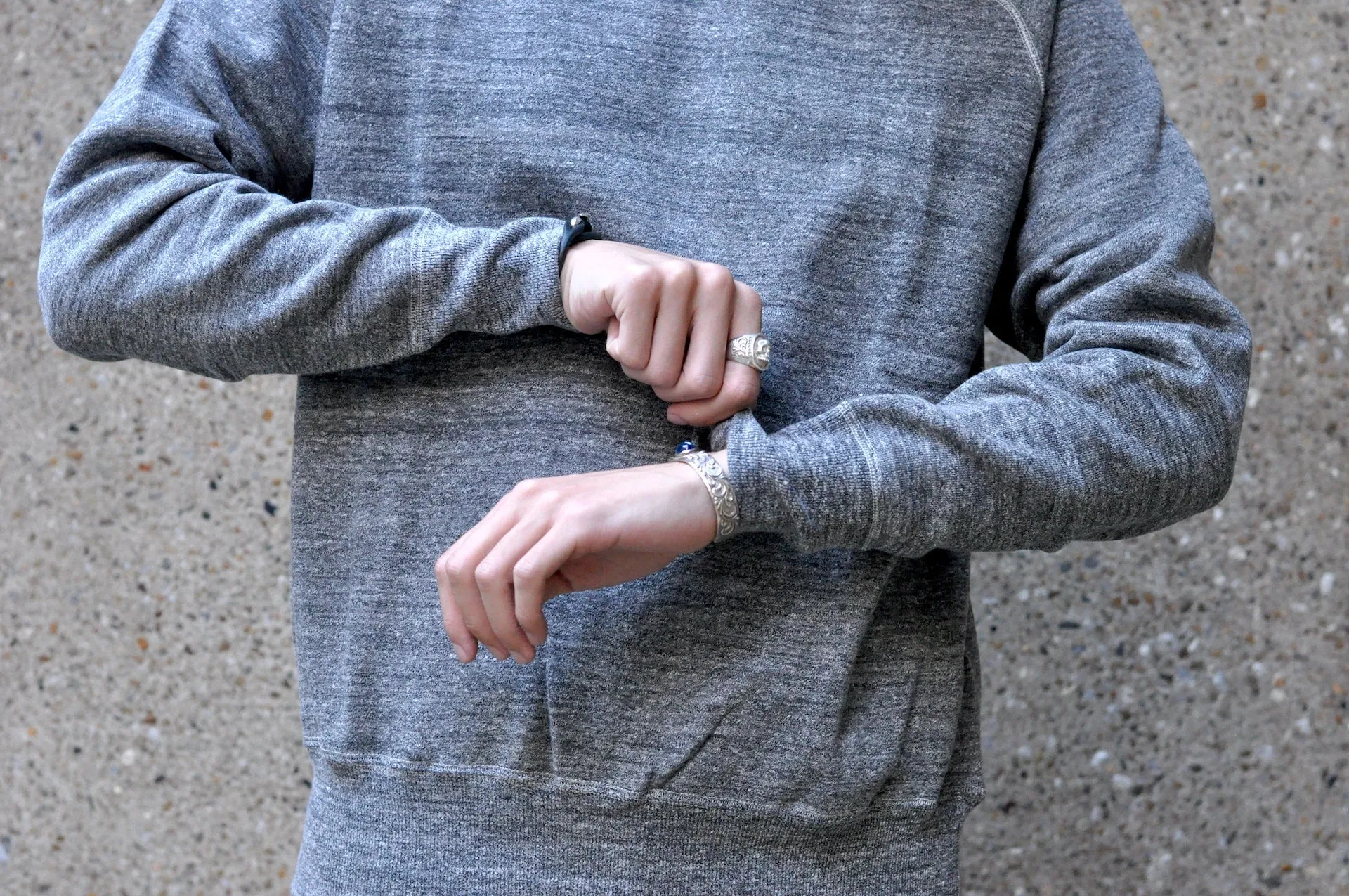 Denime X Warehouse Co Lot.261 10oz "Raglan" Loopwheeled Sweatshirt (Grey)