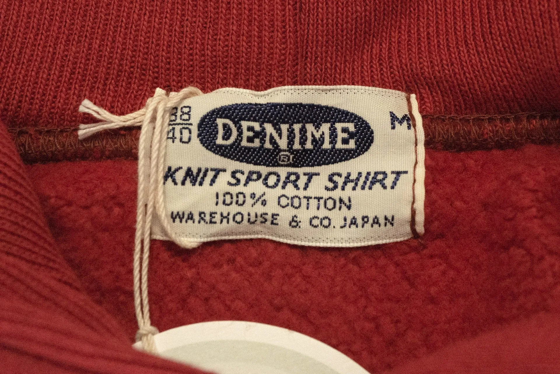 Denime X Warehouse Co Lot.262 10oz Loopwheeled Pull Over (Red)