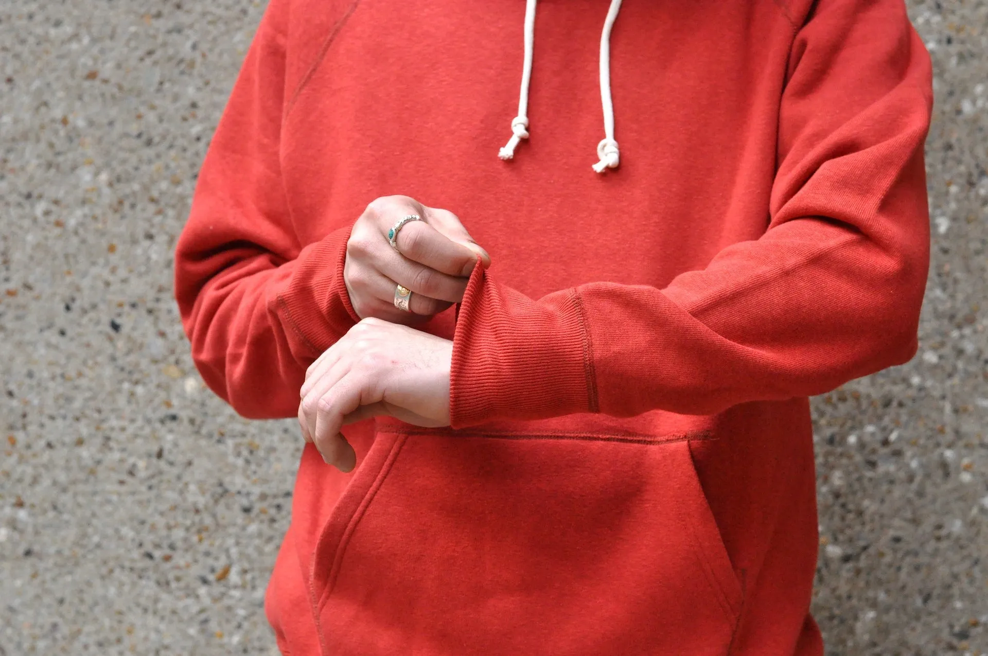 Denime X Warehouse Co Lot.262 10oz Loopwheeled Pull Over (Red)