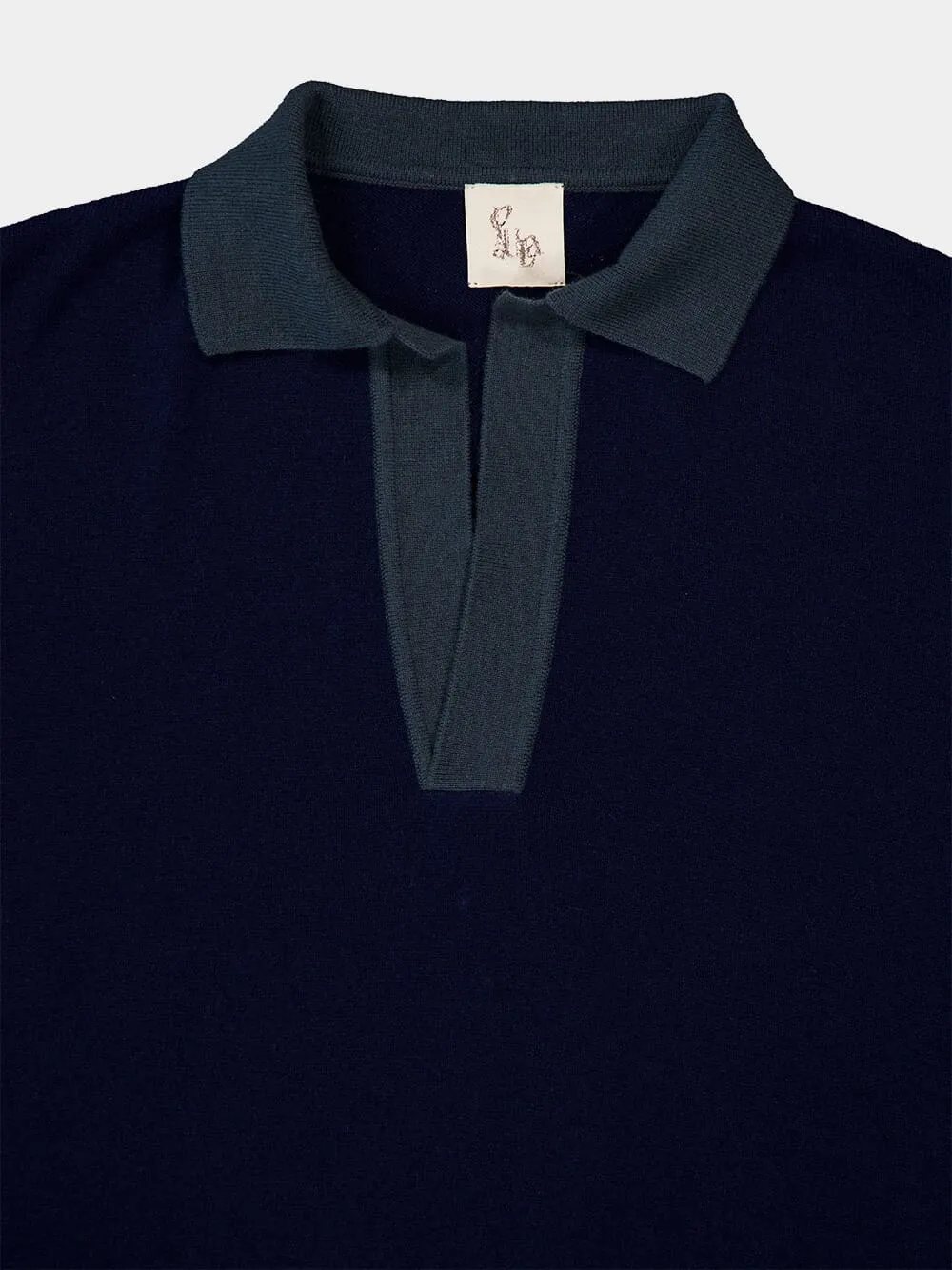 Diane Blue Cashmere V-Neck Blouse