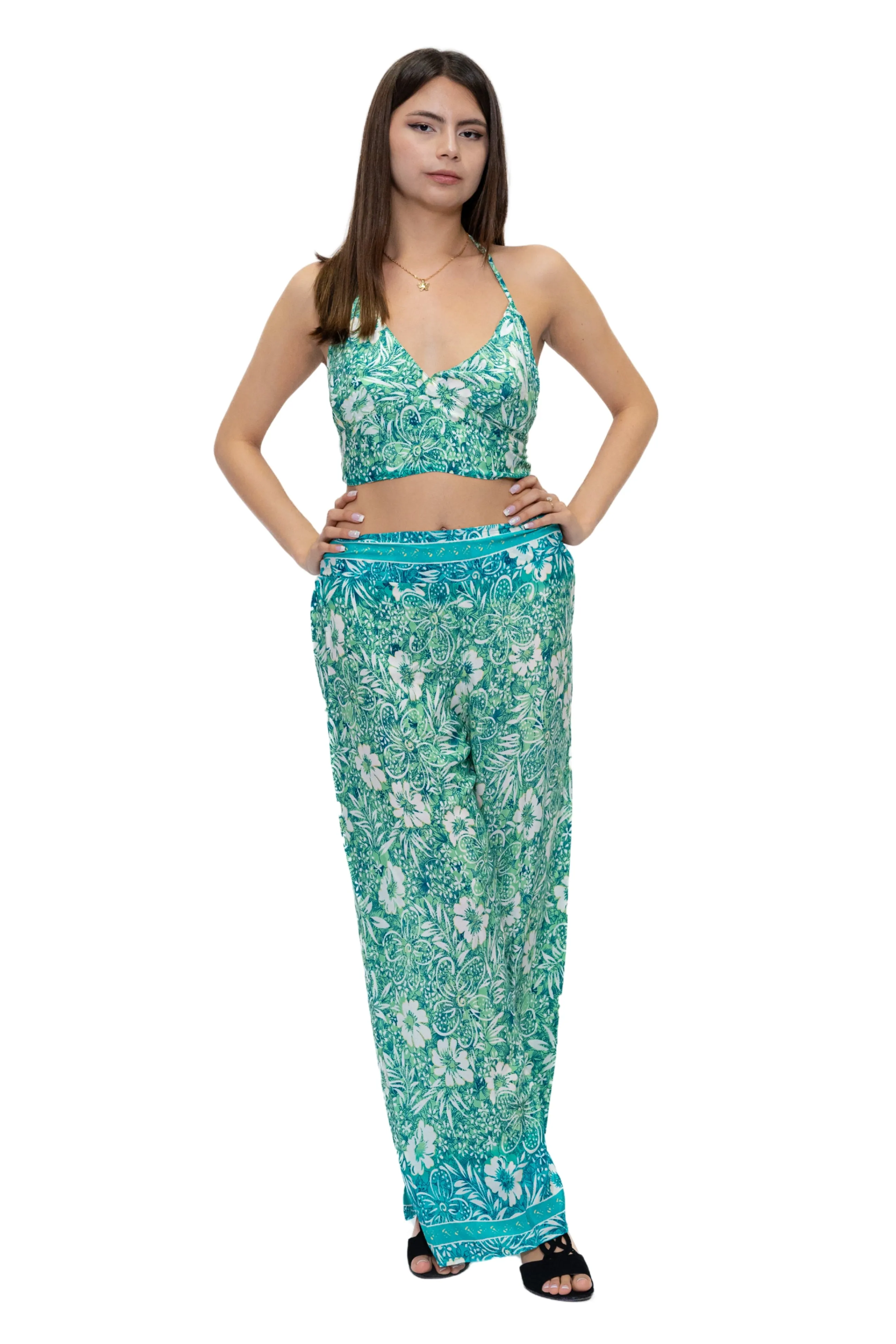 DK 7345 3-piece duster pant set