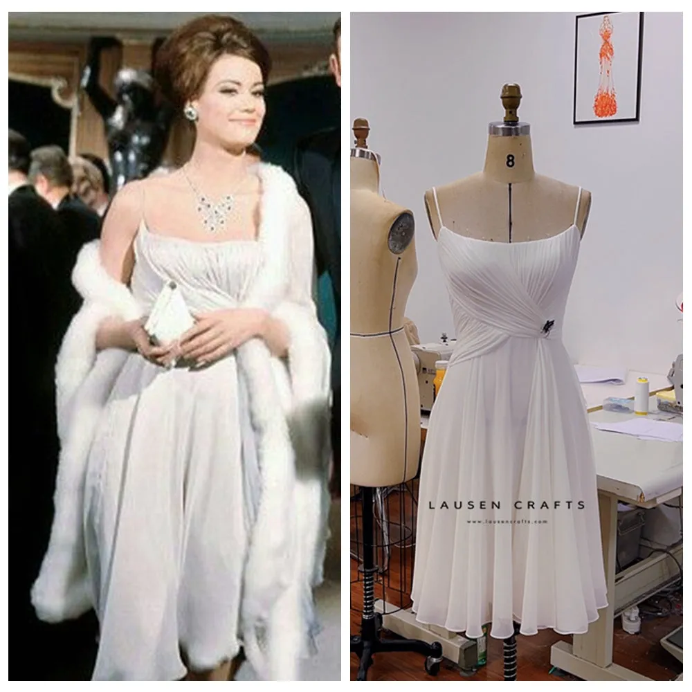 Domino Derval Short White Dress Bond Girl Costume Thunderball