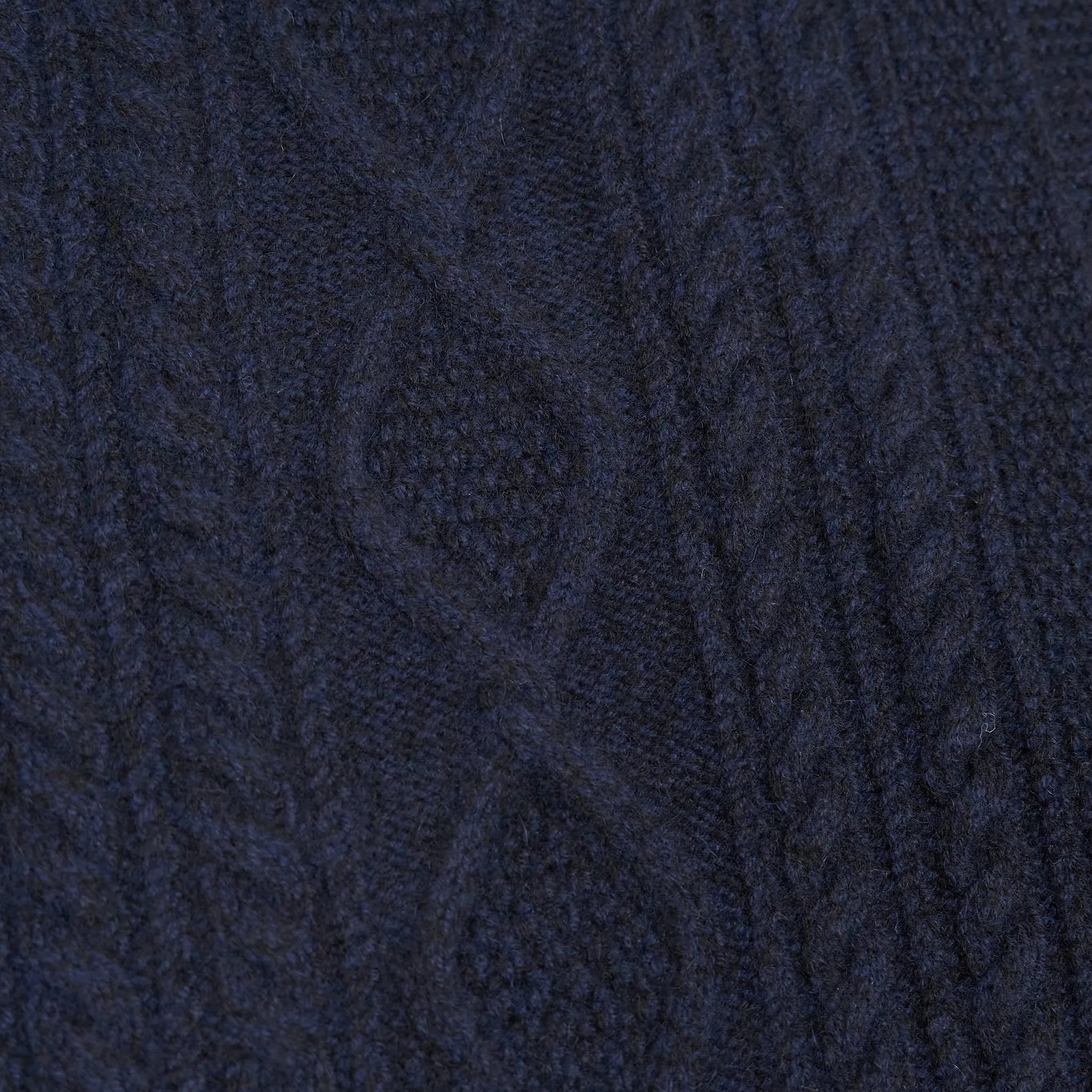 Double RL Aran Knit Cashmere Scarf