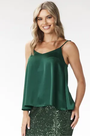 Elegant V-Neck Satin Top