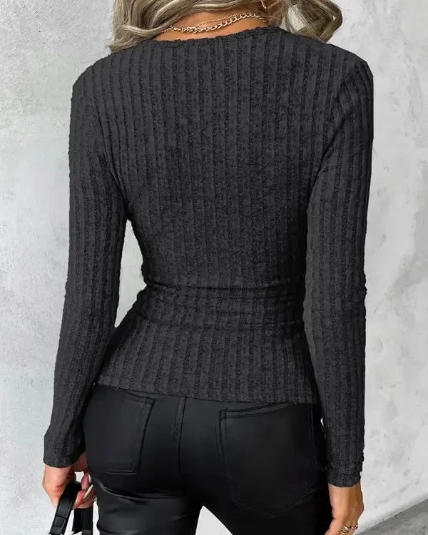 Elenore l Tight-fitting ribbed sweater