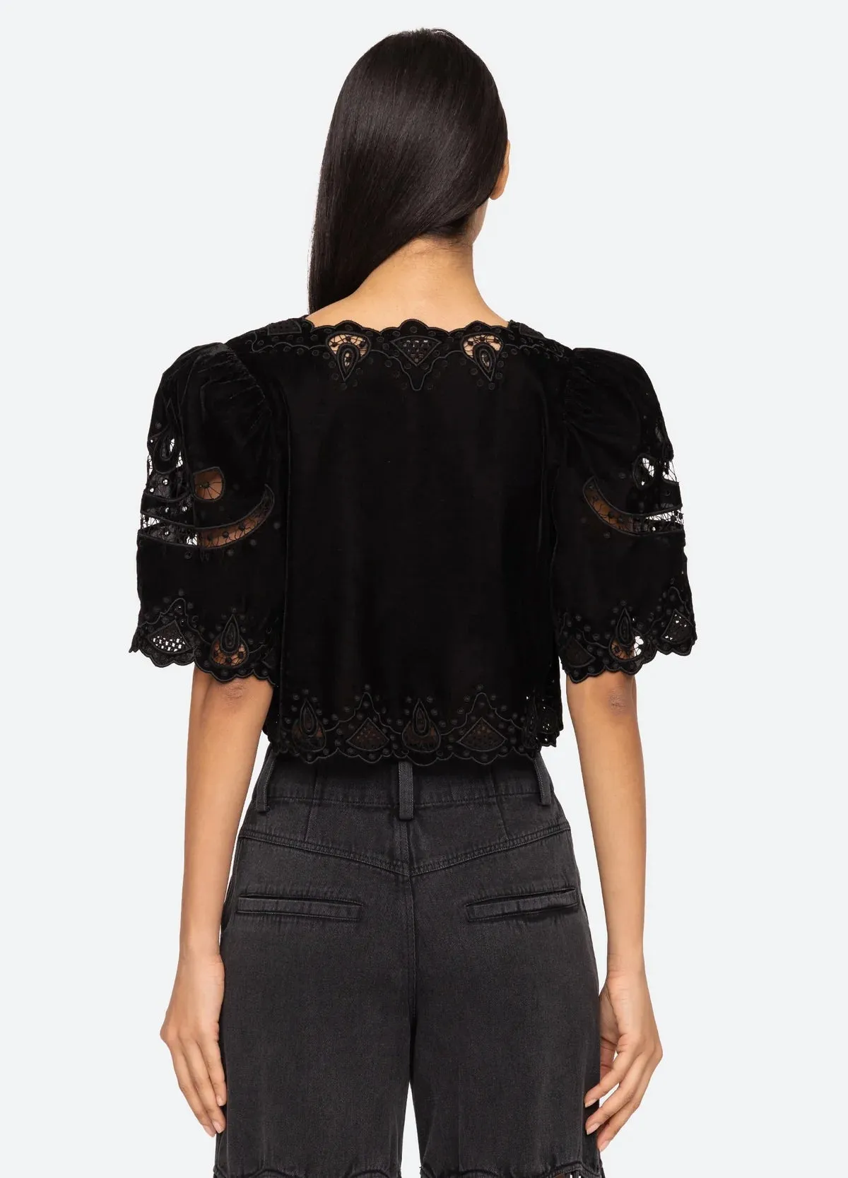 Eliana Tie Top - Black