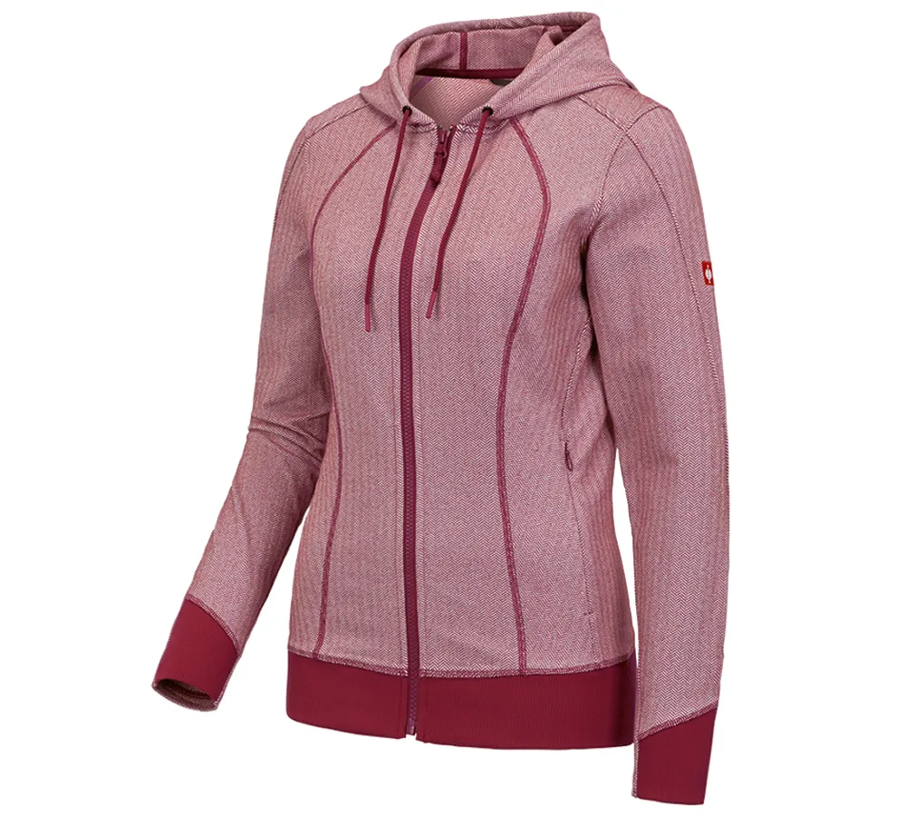 e.s. funkcijska jakna s kapuco 
herringbone, dame