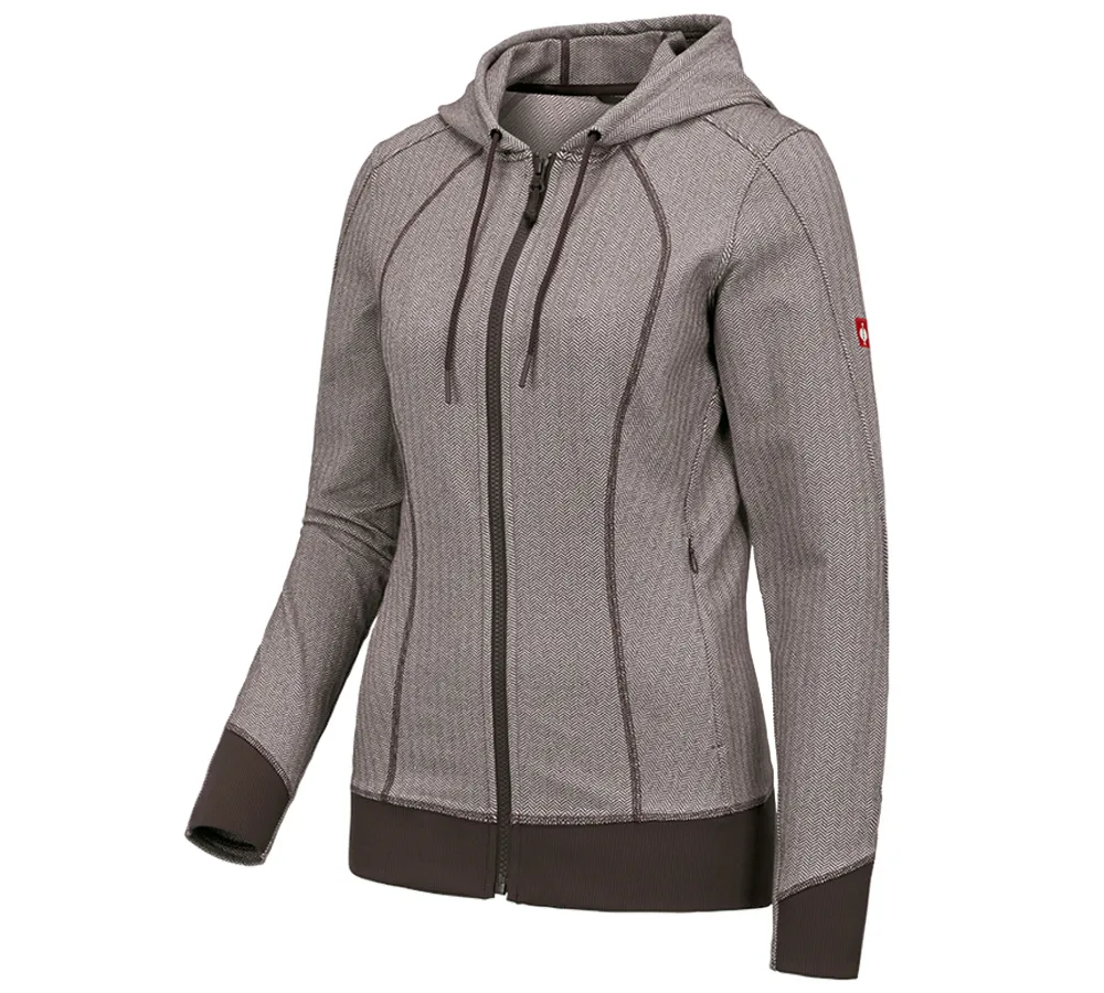 e.s. funkcijska jakna s kapuco 
herringbone, dame