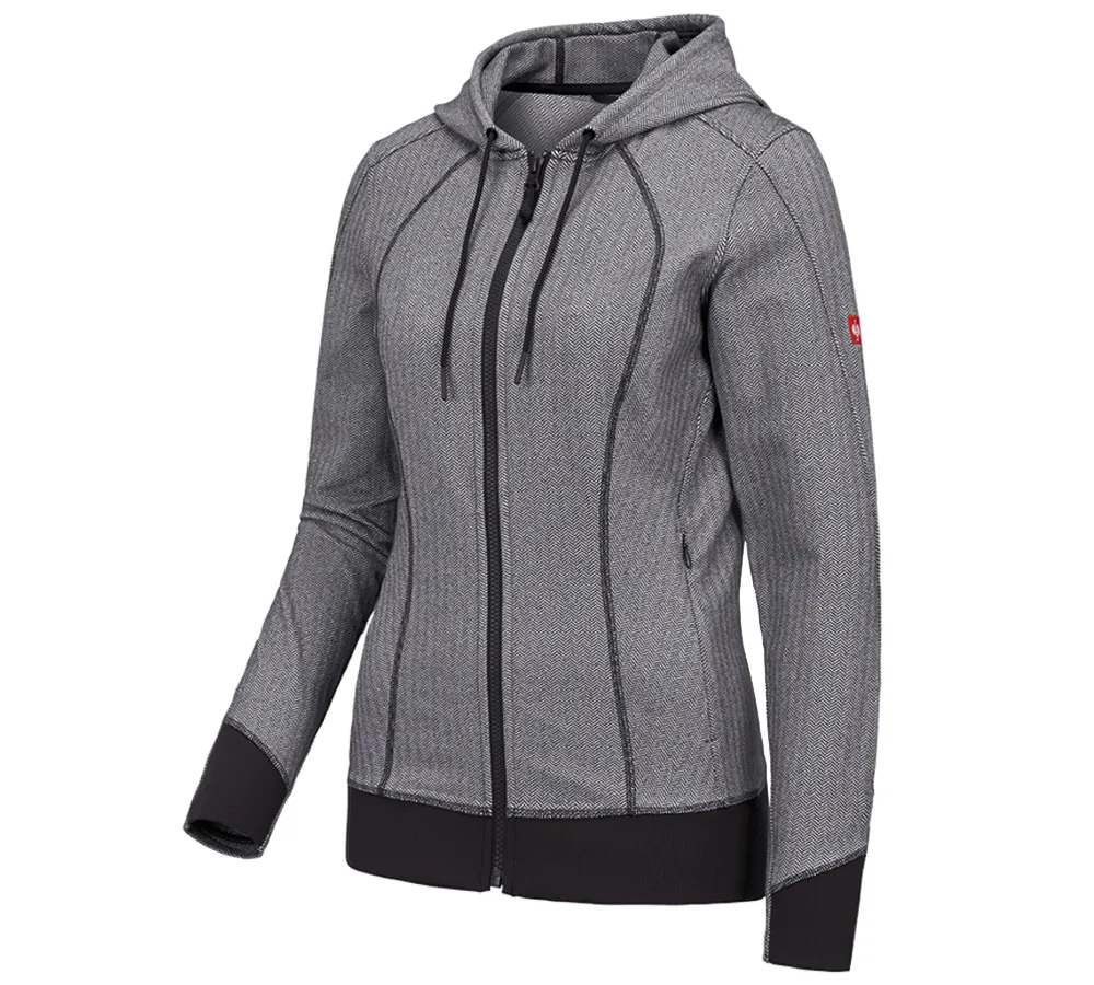 e.s. funkcijska jakna s kapuco 
herringbone, dame