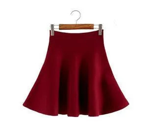 Female Solid Casual Knee-length Sun Pleated For Color Tutu Lady Skirt Winter Women Skirts None Natural A-line
