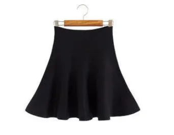 Female Solid Casual Knee-length Sun Pleated For Color Tutu Lady Skirt Winter Women Skirts None Natural A-line