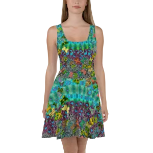 Fitted Skater Dress (Her/Muliebris)(Butterfly Glade, Shoal Solstice, GNHV8.11) RJSTH@Fabric#11 RJSTHw2021 RJS