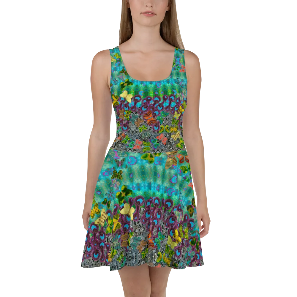 Fitted Skater Dress (Her/Muliebris)(Butterfly Glade, Shoal Solstice, GNHV8.11) RJSTH@Fabric#11 RJSTHw2021 RJS