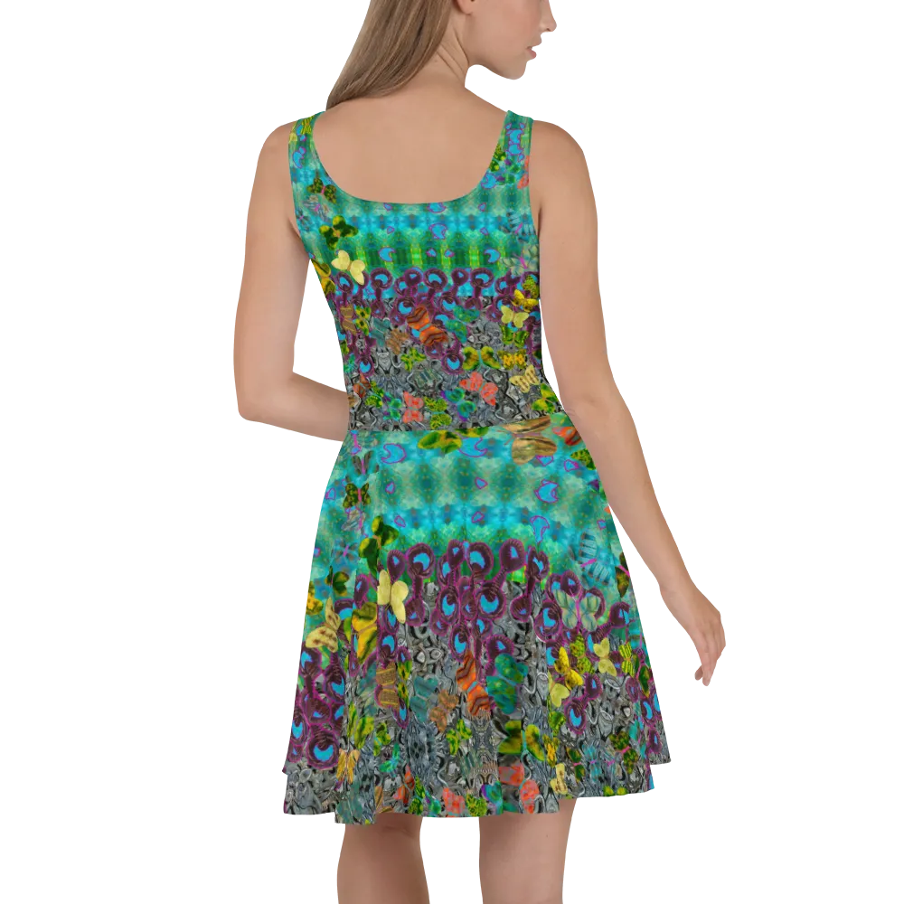 Fitted Skater Dress (Her/Muliebris)(Butterfly Glade, Shoal Solstice, GNHV8.11) RJSTH@Fabric#11 RJSTHw2021 RJS