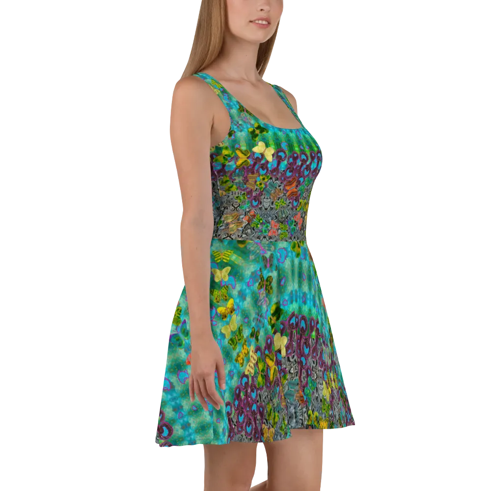 Fitted Skater Dress (Her/Muliebris)(Butterfly Glade, Shoal Solstice, GNHV8.11) RJSTH@Fabric#11 RJSTHw2021 RJS