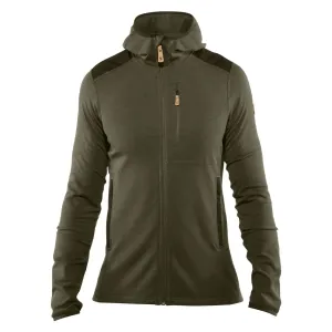Fjallraven Keb Fleece Hoodie Laurel Green / Deep Forest