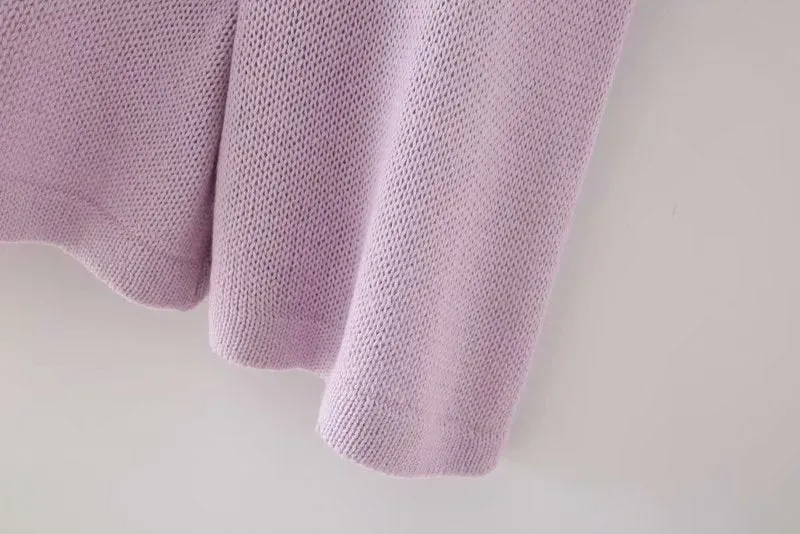 Flared Sleeves Tie Knitting Tops Shorts Two-piece Set