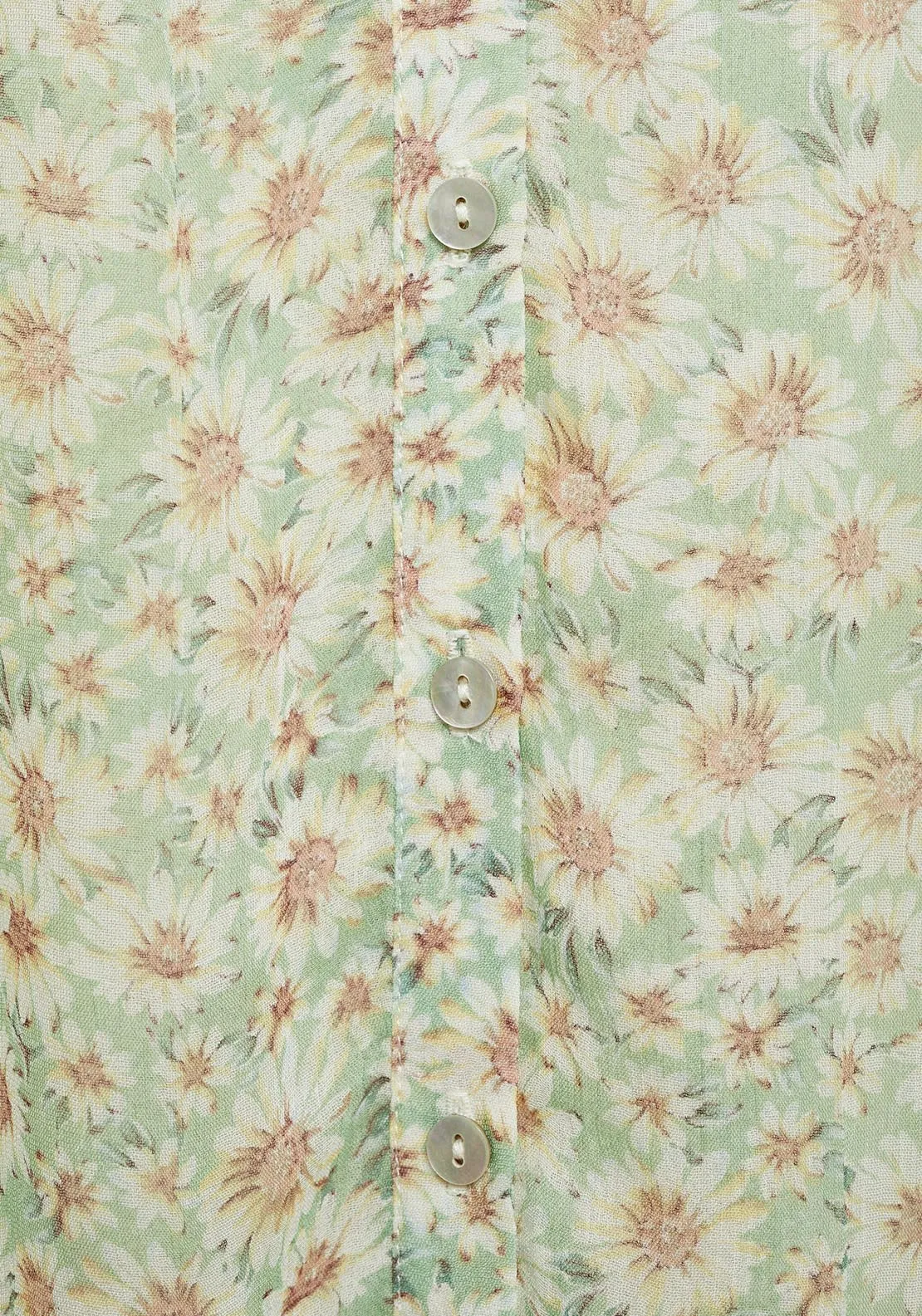 Floral tie blouse - Green