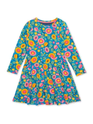 Folk floral skater dress