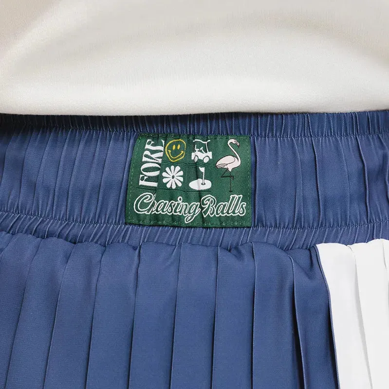 Fore All Rose Pleated Skort  - Indigo