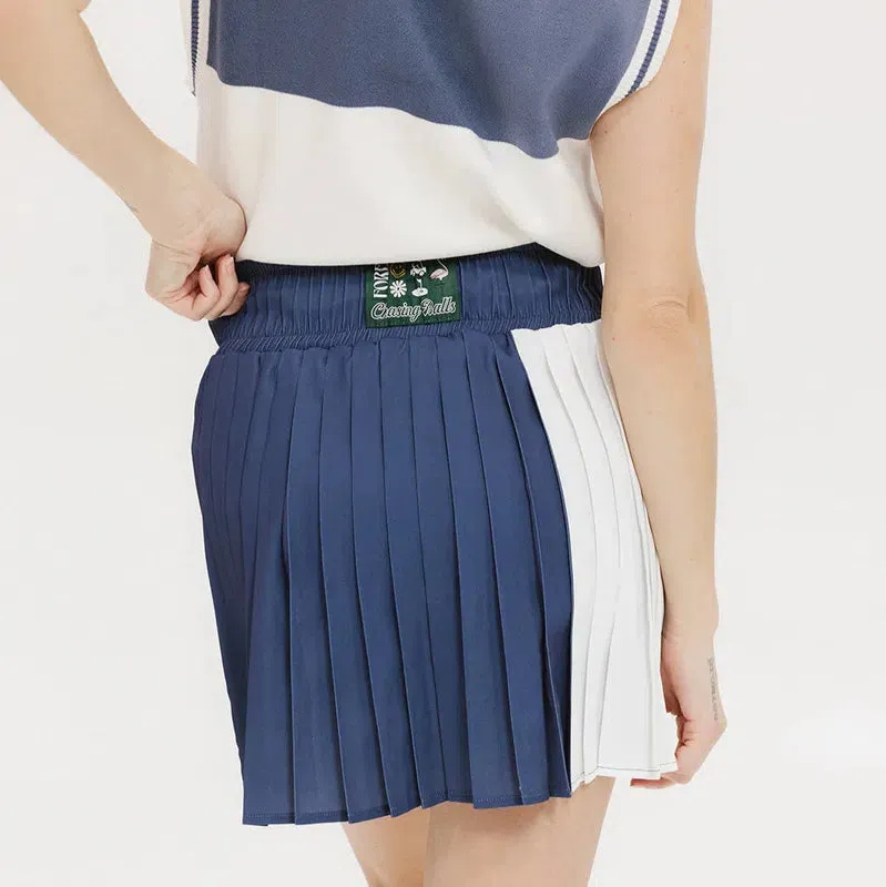 Fore All Rose Pleated Skort  - Indigo