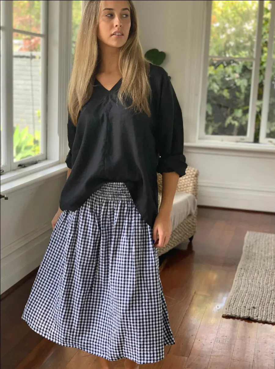 Frockk Lola Skirt Black/ White Gingham