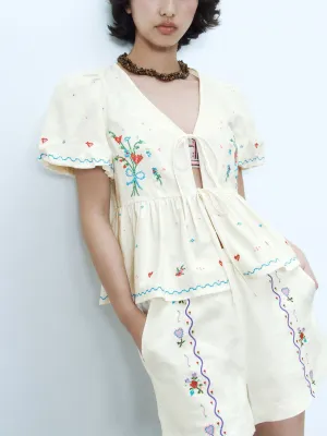 Front Tie Blouses