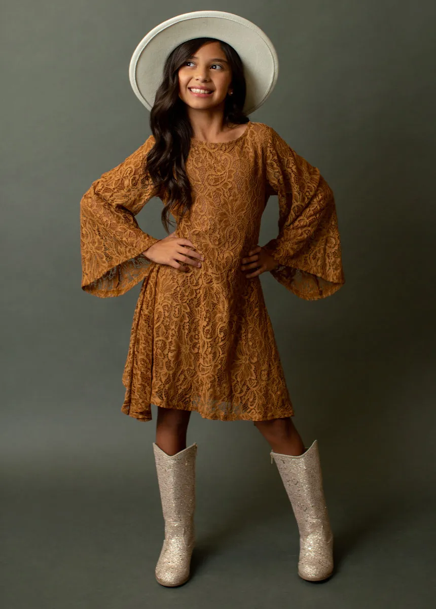 Gael Dress in Tarnished Gold