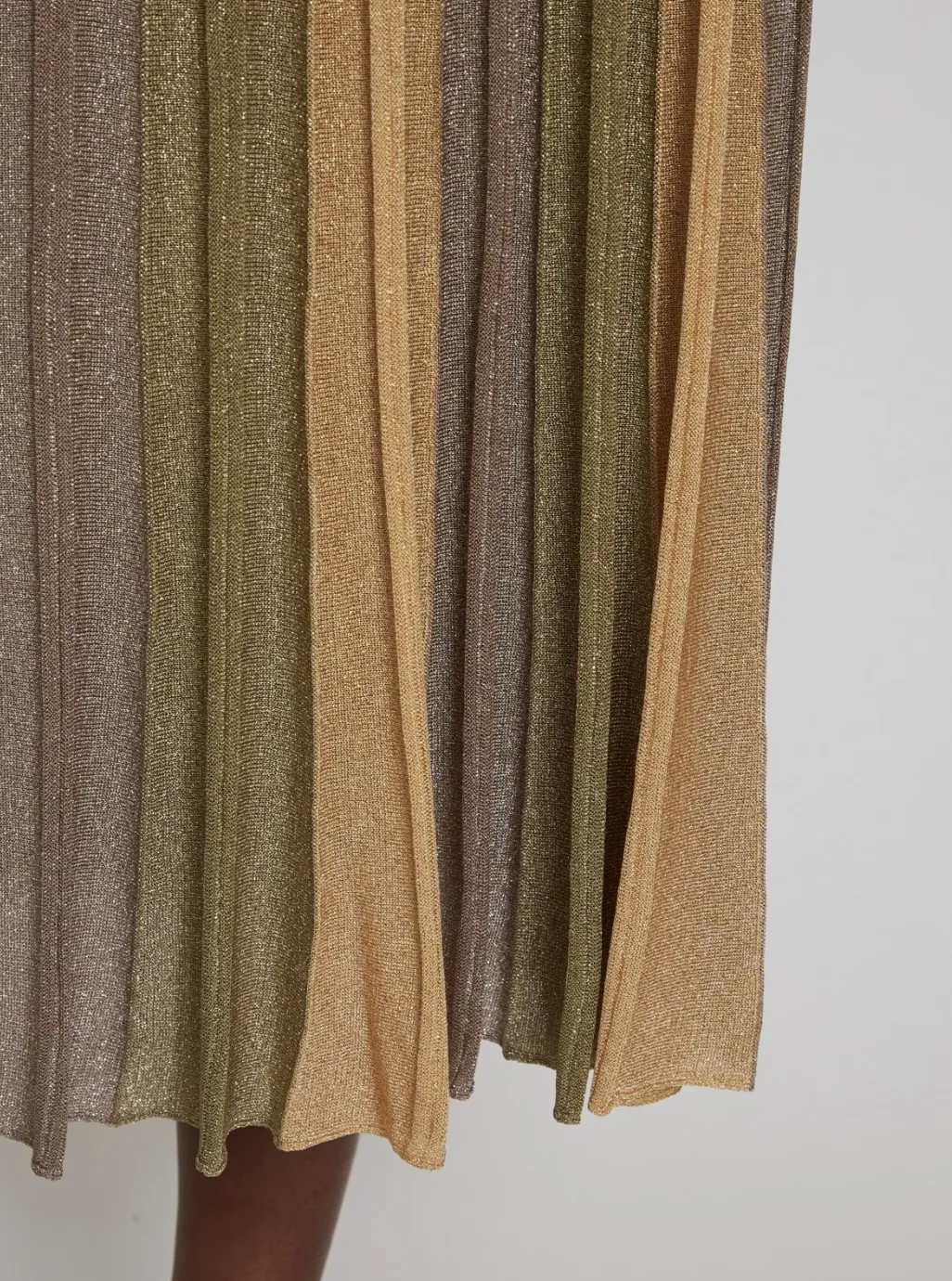 Gala Lurex Pleated Skirt - Green April Moon