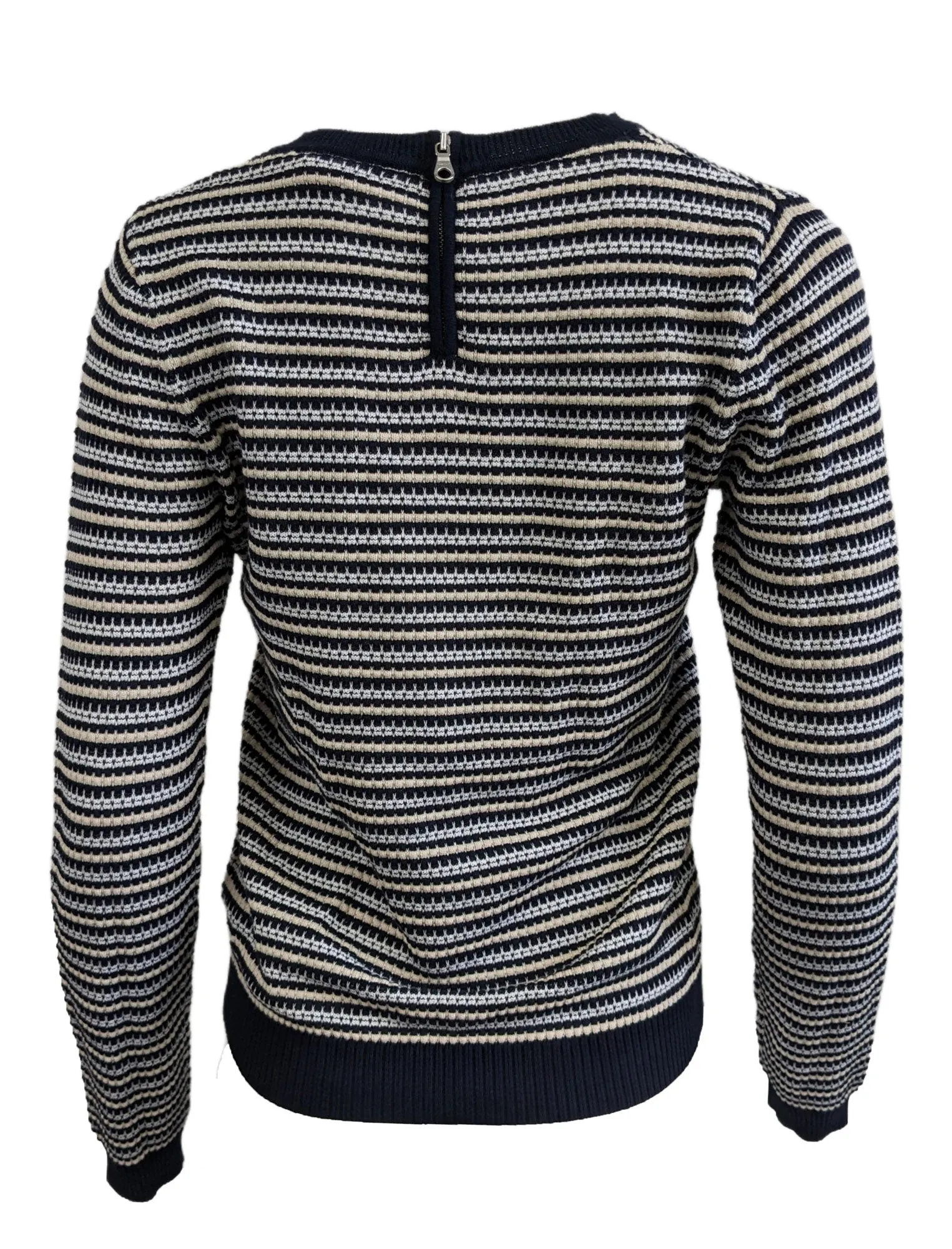 GANT Women's Navy Textured Stripe Jumper Sweater Size Small NWT