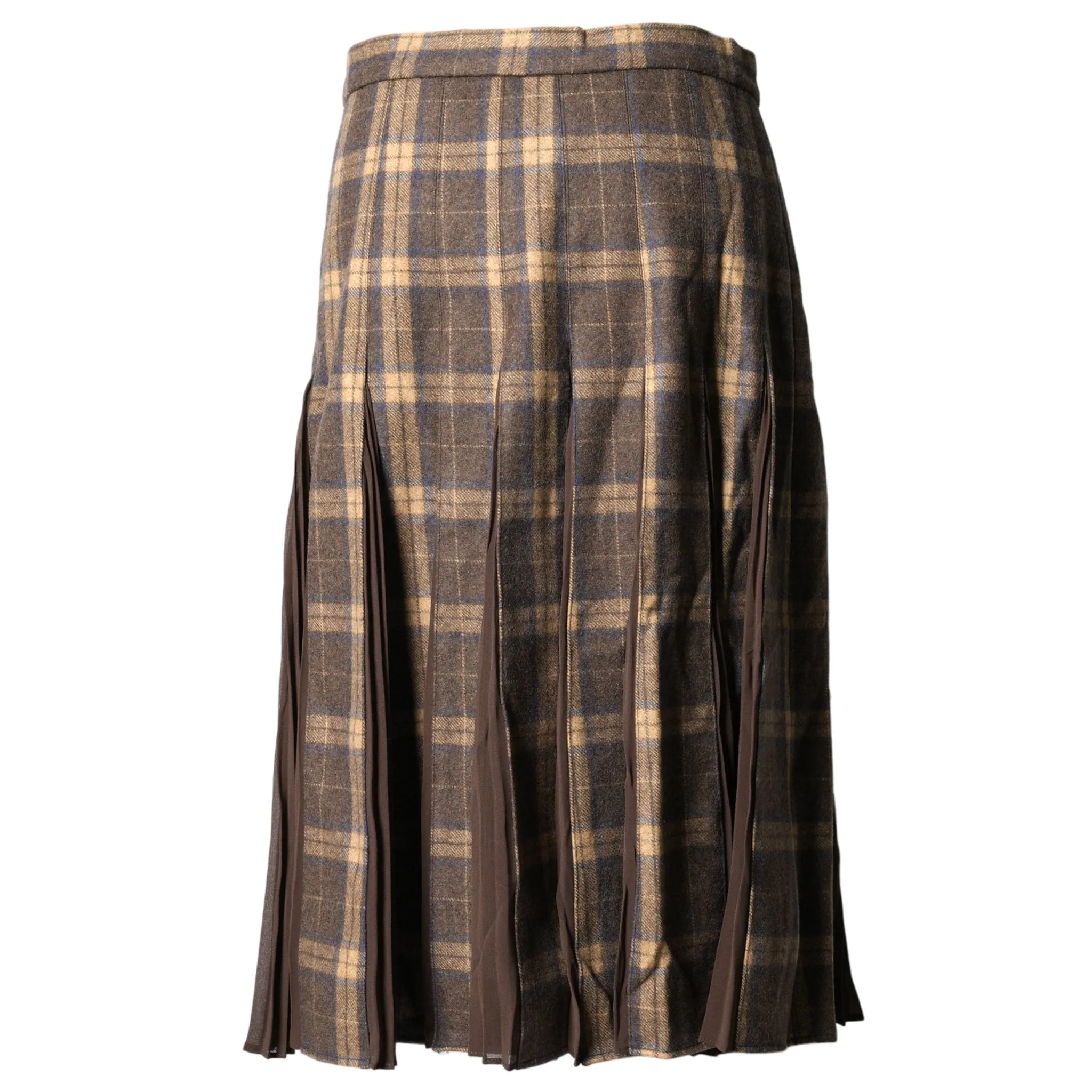 GIBSON TARTAN SKIRT / BROWN