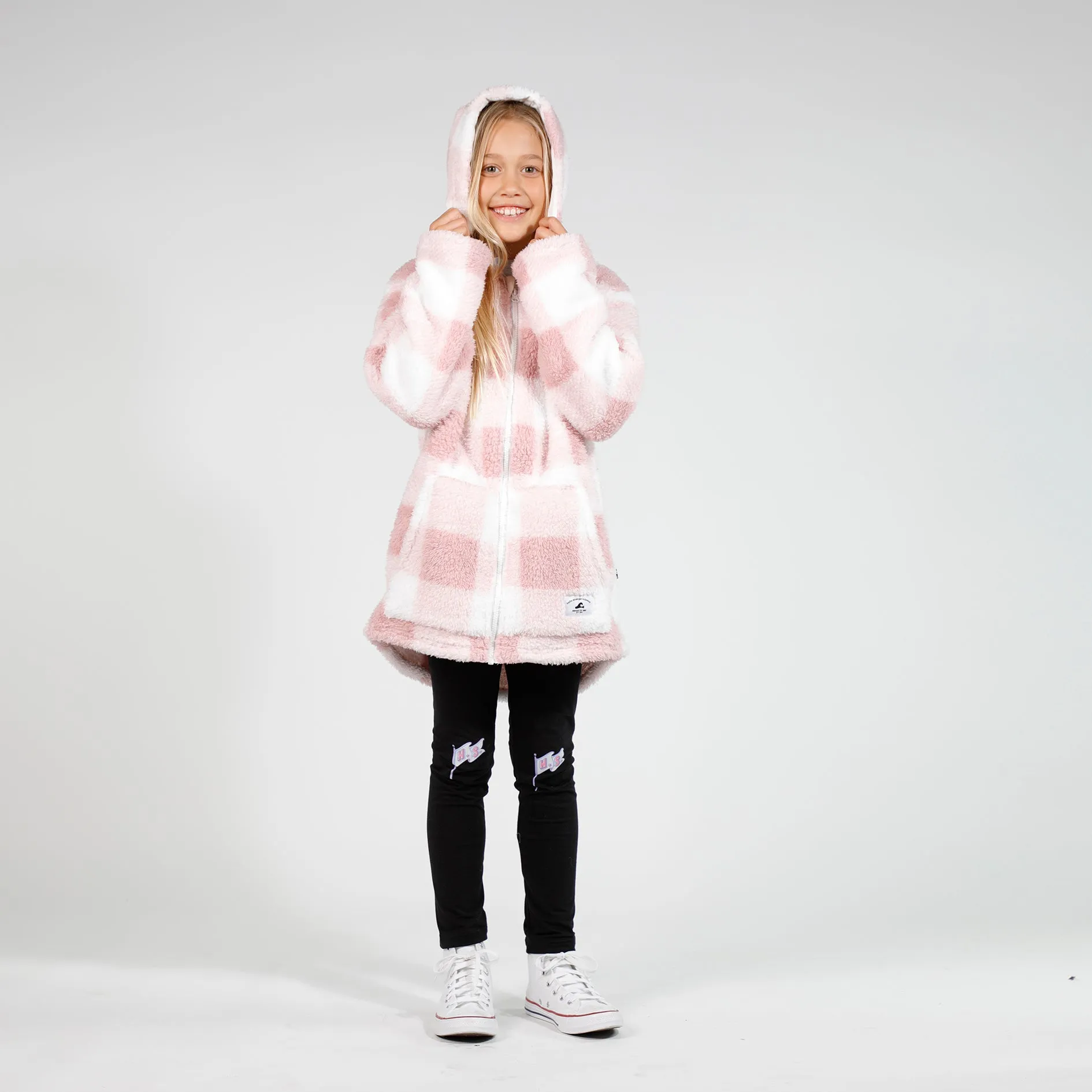Girls Sunrise Jacket - Pink Check