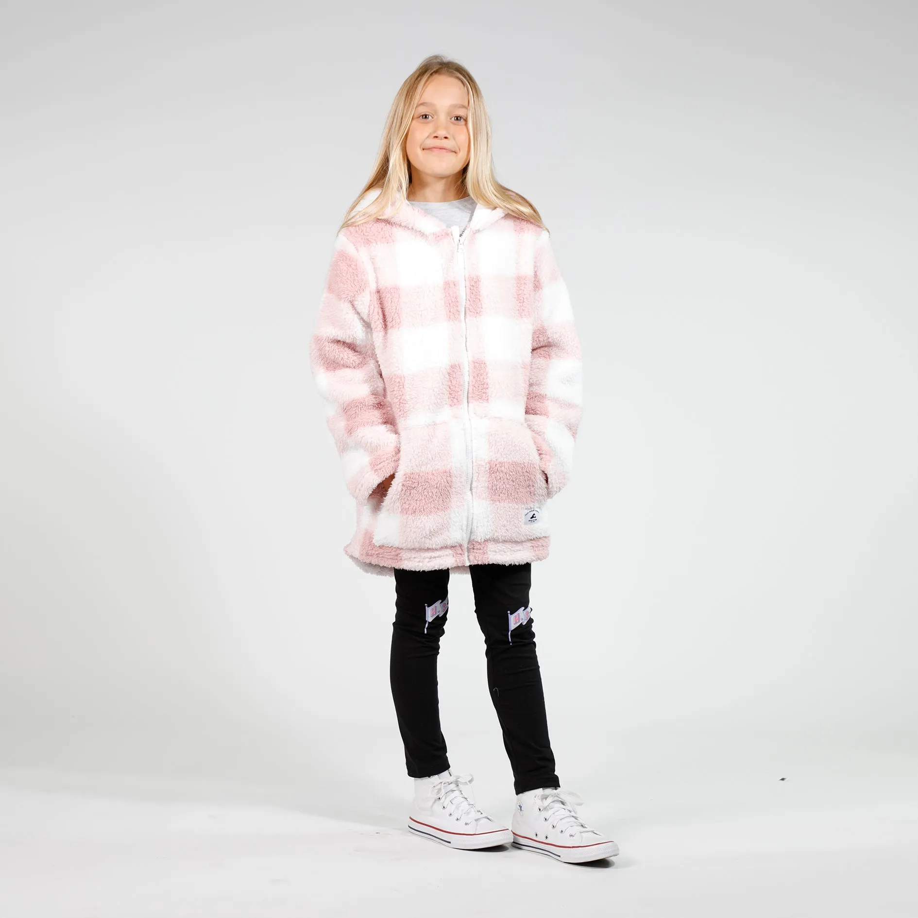 Girls Sunrise Jacket - Pink Check